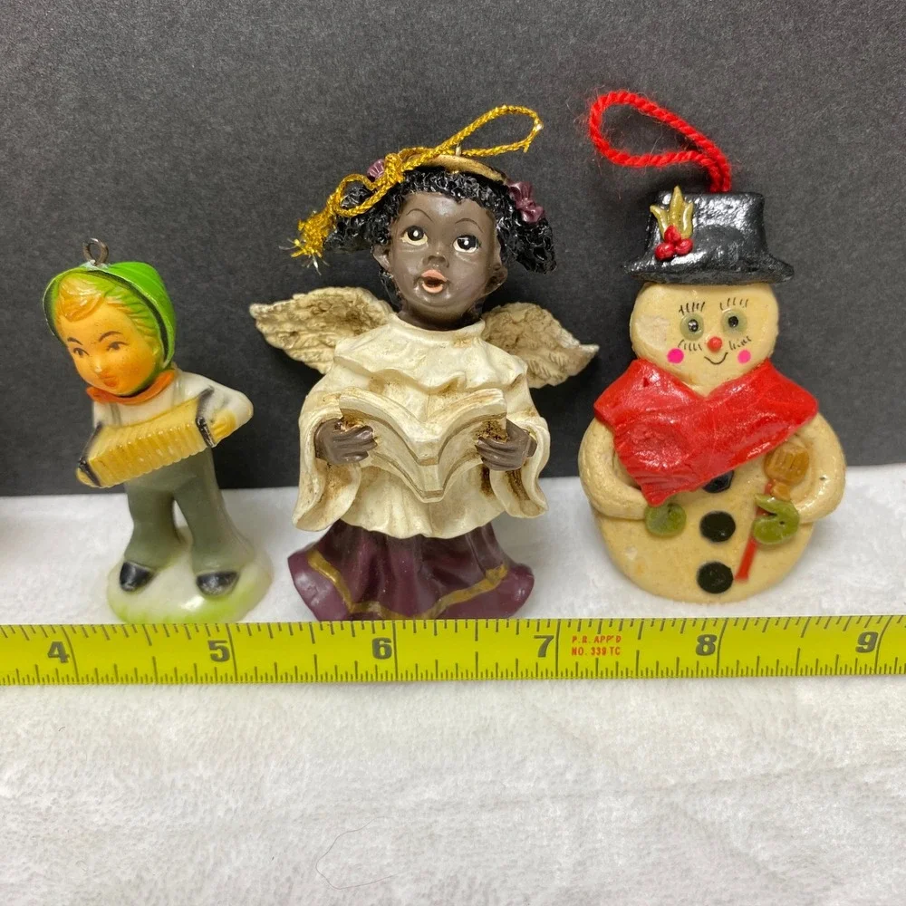 VTG Christmas Ornaments Lot 8 Figurines‎